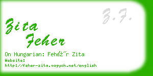 zita feher business card